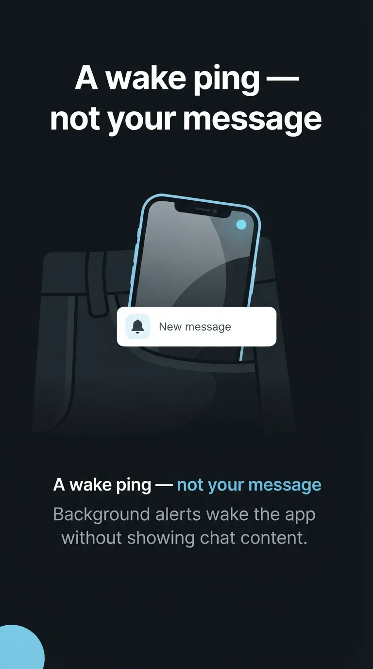 A notification that only says new message